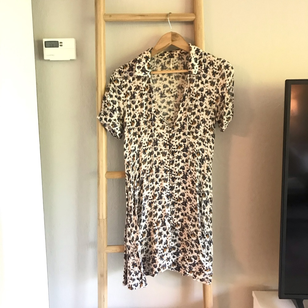Free People Floral mini dress